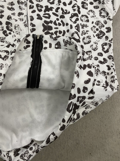 American Vintage Trendy Hooded Leopard Print Sweatshirt