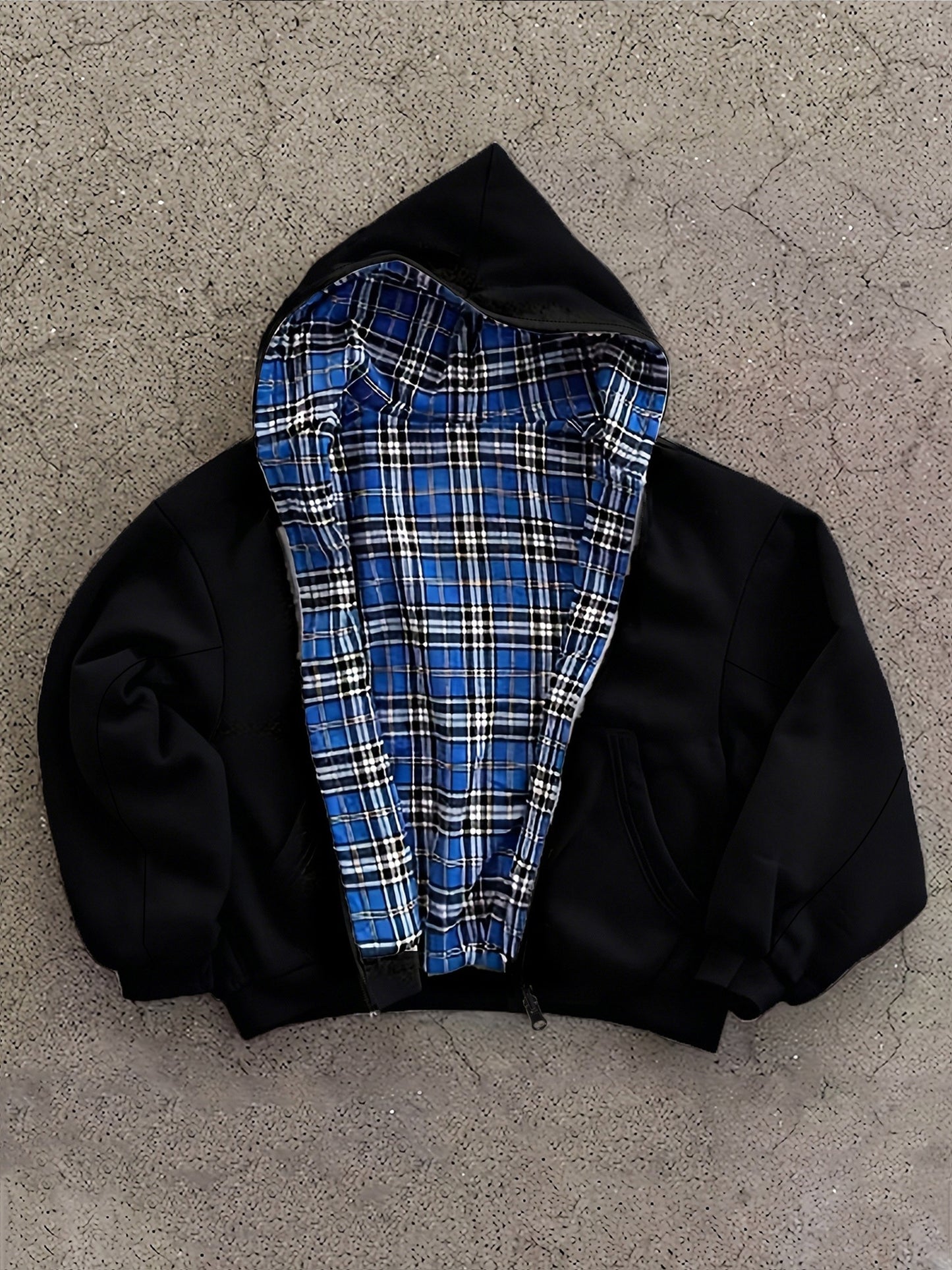 Y2K Vintage Plaid Hoodie