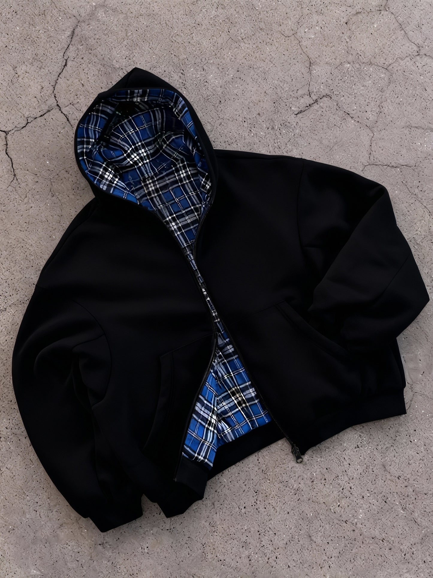 Y2K Vintage Plaid Hoodie