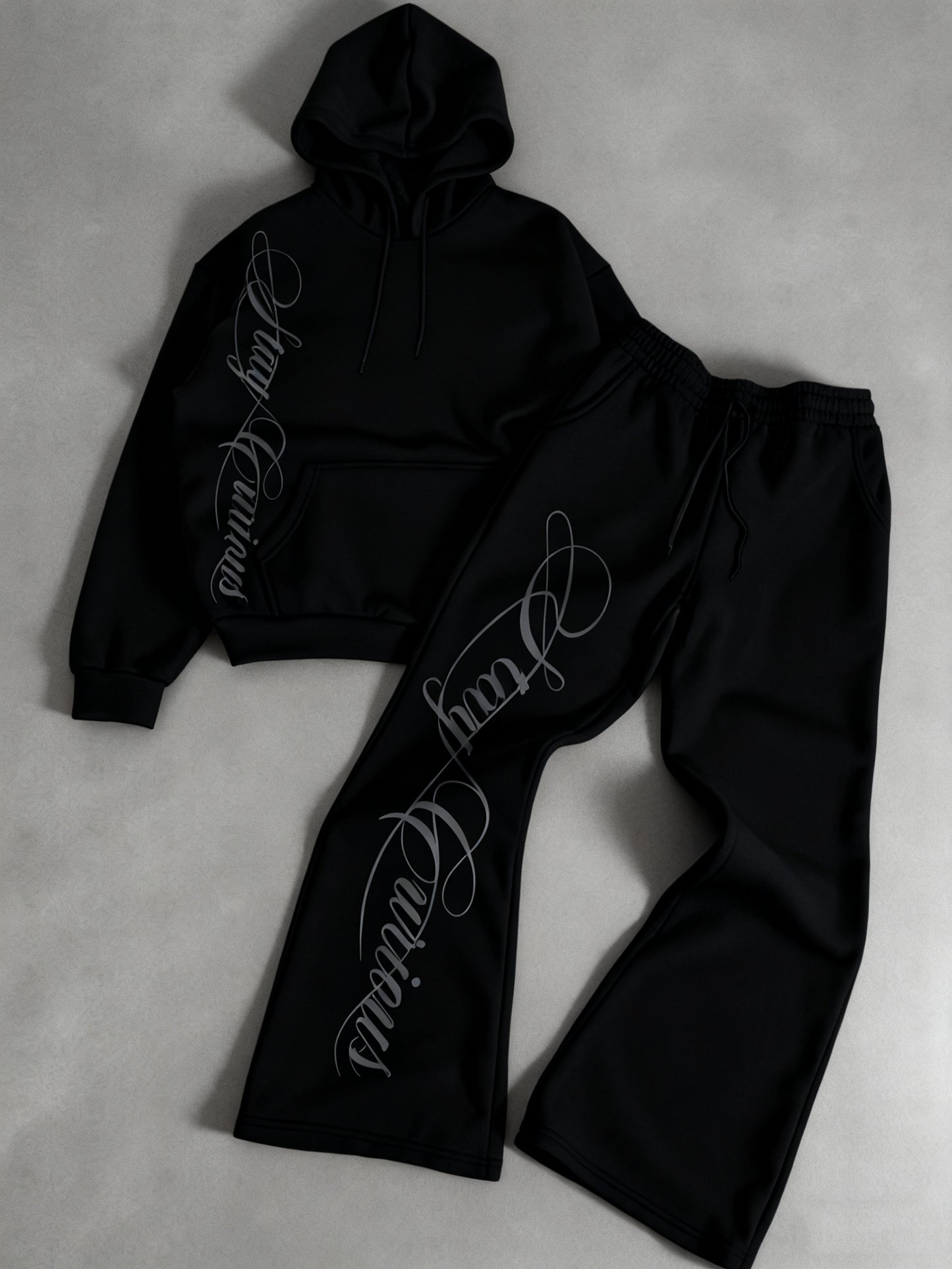 Men'S Print Consisting of a Sweatshirt And Long Pants