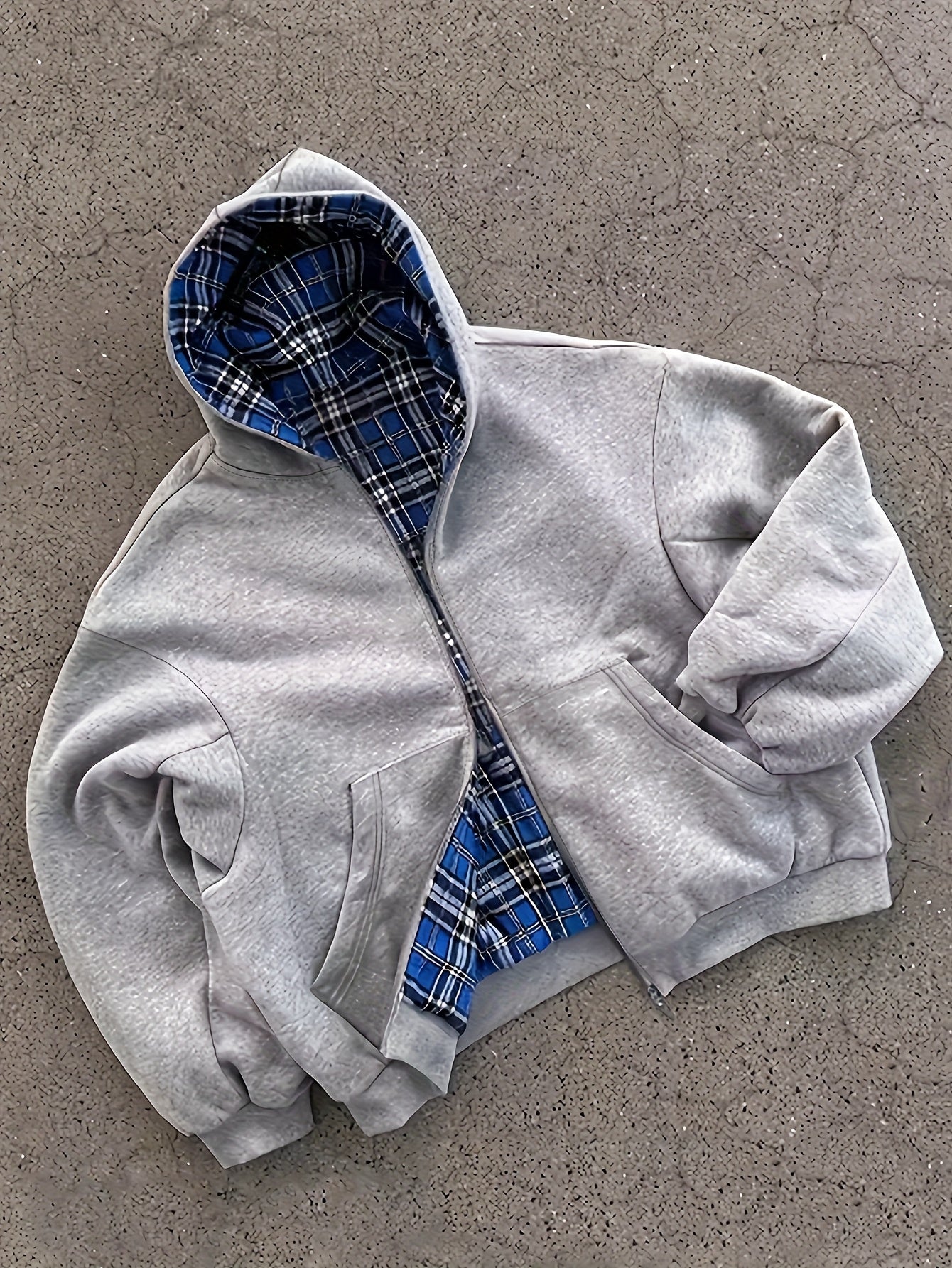 Y2K Vintage Plaid Hoodie