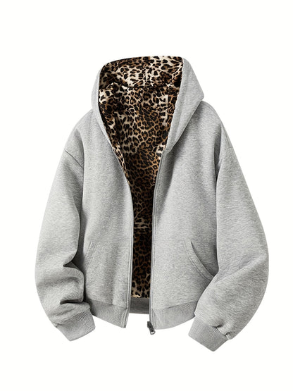 Y2K Vintage Fashion Leopard Print Hoodie