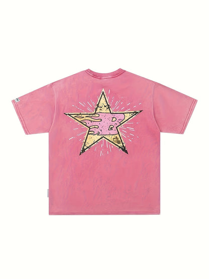 Heavyweight Washed Distressed Tie-Dye T-Shirt