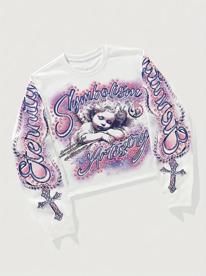 Men's Printed Casual Long Sleeved Sweatshirt