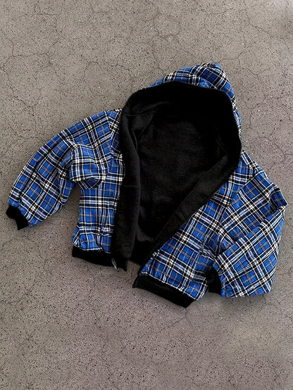 Y2K Vintage Plaid Hoodie
