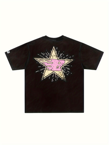 Heavyweight Washed Distressed Tie-Dye T-Shirt