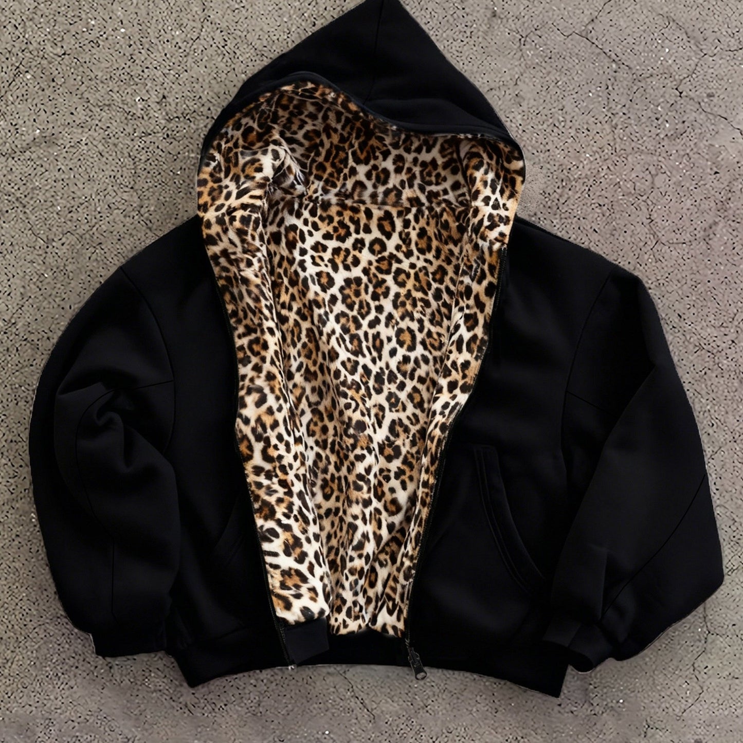 Y2K Vintage Fashion Leopard Print Hoodie